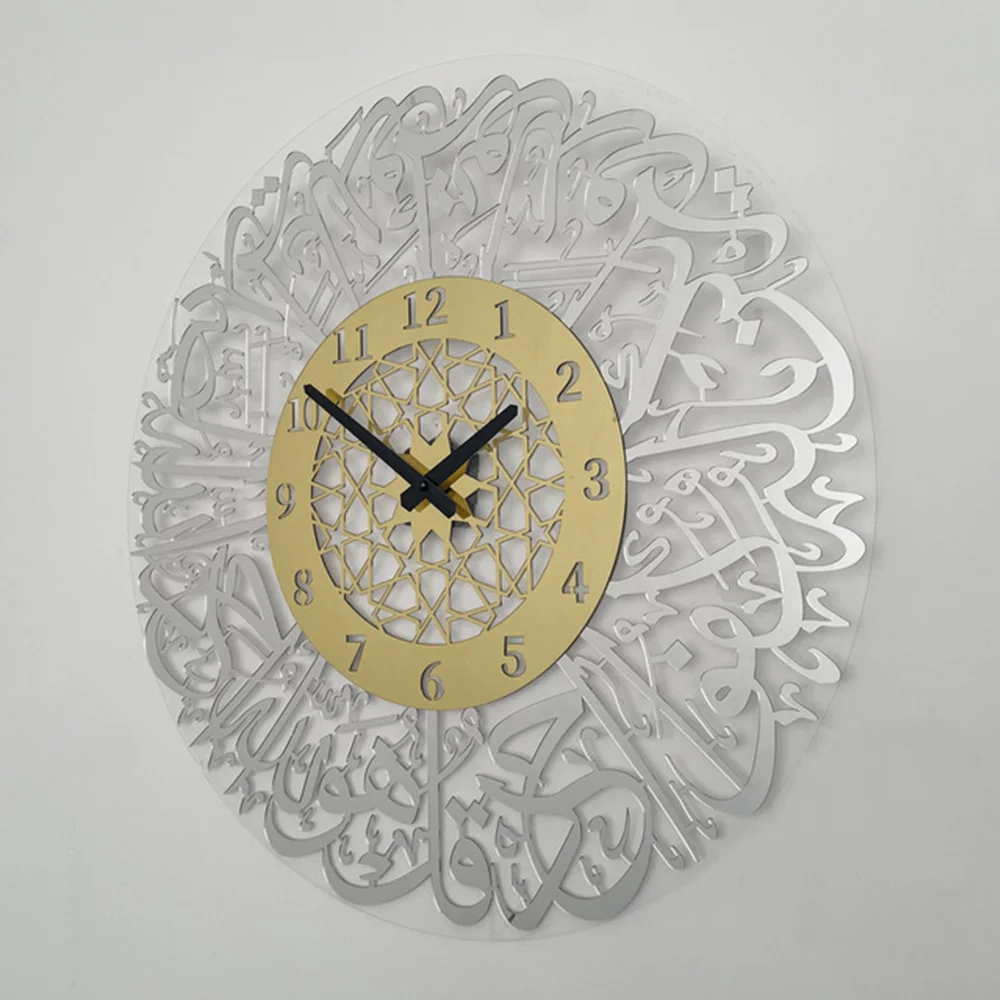 Wall Hanging Acrylic Mirror Decoration Clocks And Watches Calligraphy Art Word Design Sense Indoor Bedroom Living Room Home