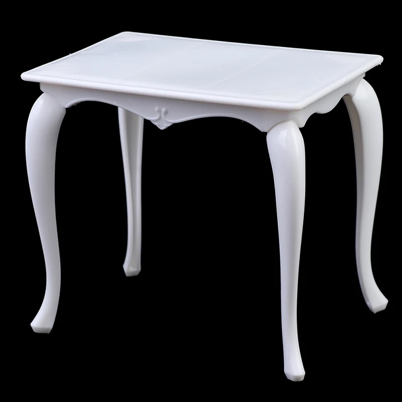 

1Pc 1:6 Dollhouse Miniature White Table Dolls House DIY Miniature Furniture For Dollhouse Decals