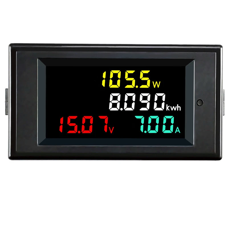 4 in1 DC Voltage Current Power Energy Voltmeter Ammeter Multi-function Digital Electricity Meter 100A, Battery Test LCD Display