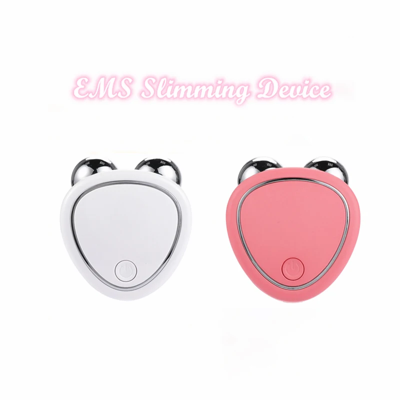 Mini EMS Facial Massager Microcurrent Face Lift Machine Roller Skin Tightening Rejuvenation Beauty Charging Facial Wrinkle