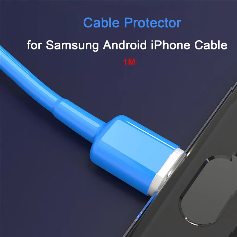 Kabel USB Protector typ c przewód drut organizator winder Saver rura termokurczliwa rękaw dla iPhone dla Samsung Android type-c kabel