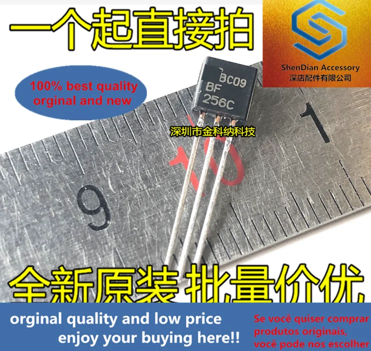 10pcs only orginal new F256C BF256C N-channel JFET transistor TO-92 small transistor