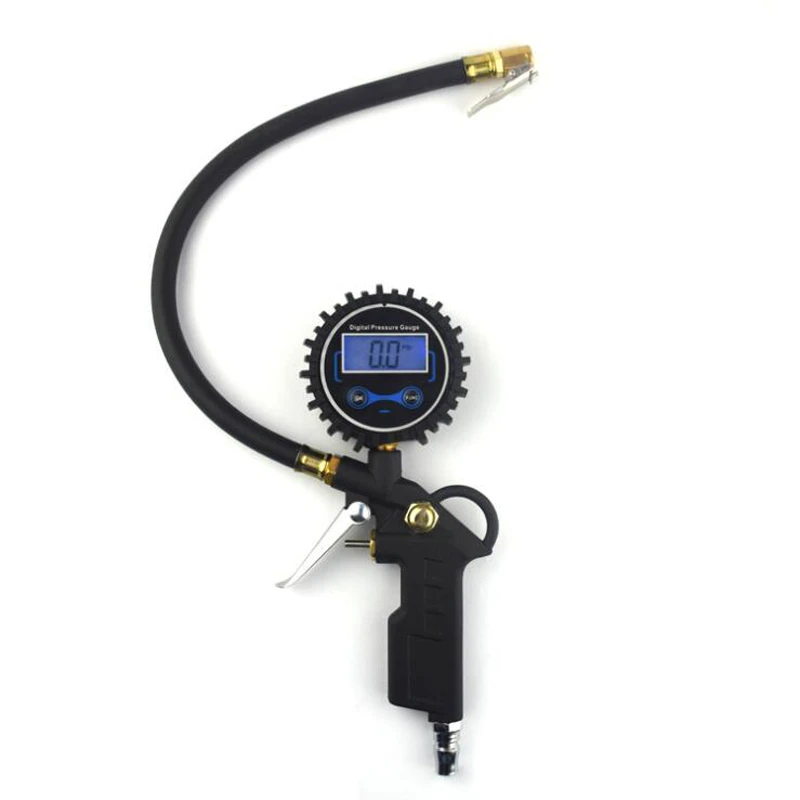 

Car Truck Air Tire Inflator Digital Pressure Gauge with Air Chuck & Hose