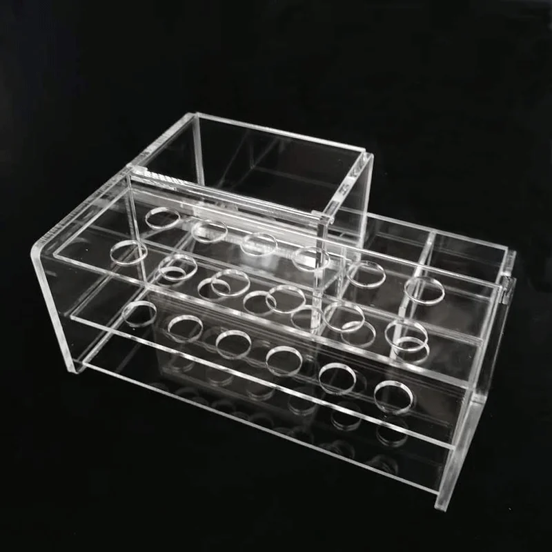 1Set Dental Adhesive Resin Placement Syringe Frame Acrylic Organizer Holder Case For Dentistry Supply