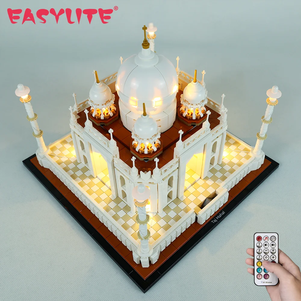 EASYLITE LED Lighting Set For Architecture 21056 Taj Mahal Kryator Collectible Model Toy Light Kit Not Include Building Block