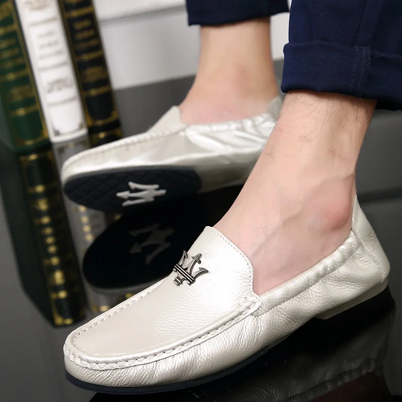 Mens Shoes Casual Brands Slip On Formal Luxury Shoes Men Loafers Moccasins Genuine Leather Driving Shoes  Zapatos Hombre