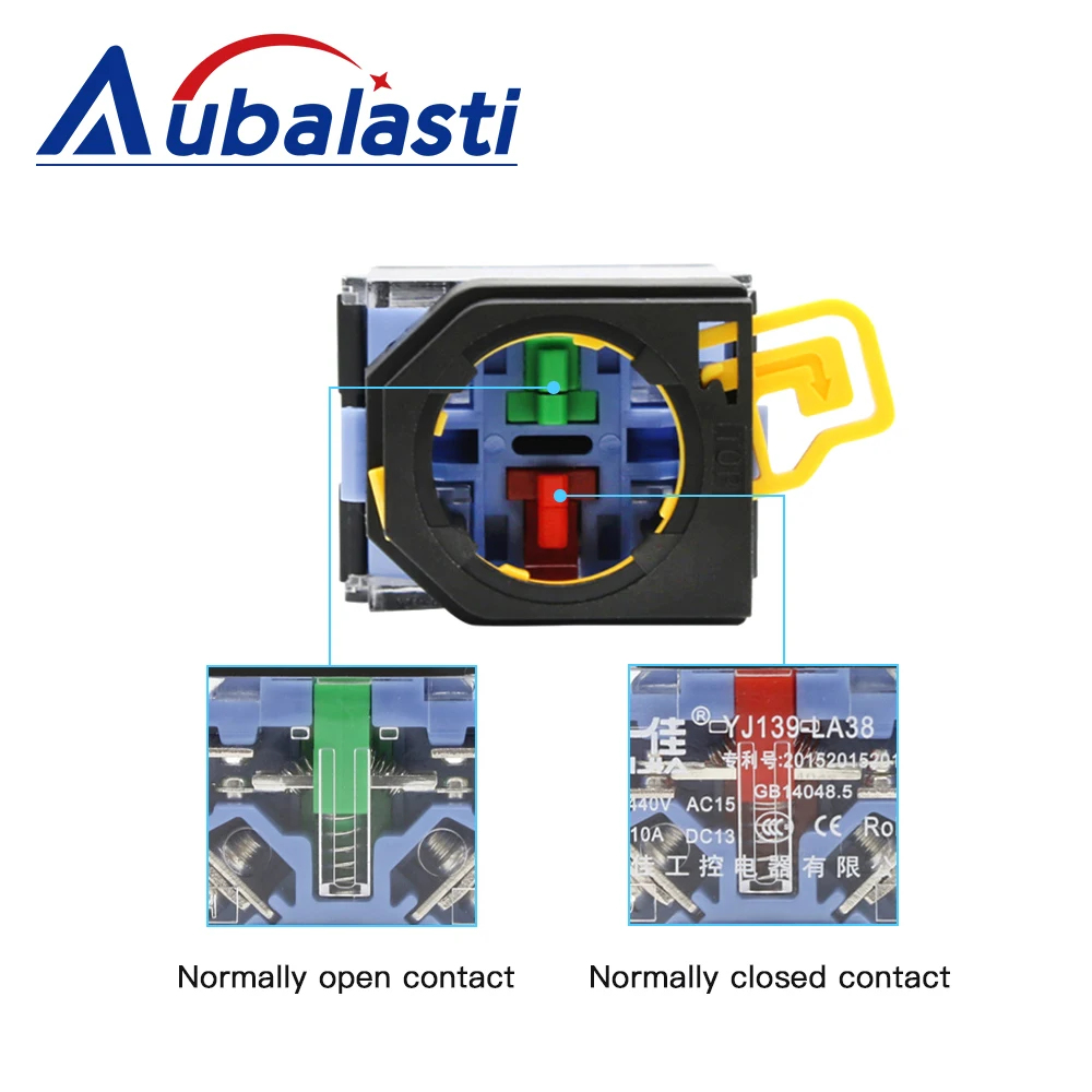 Aubalasti Emergency Stop Switch 10A Button Switch Open and Close Self-Locking for for Laser Engraving Machine Parts
