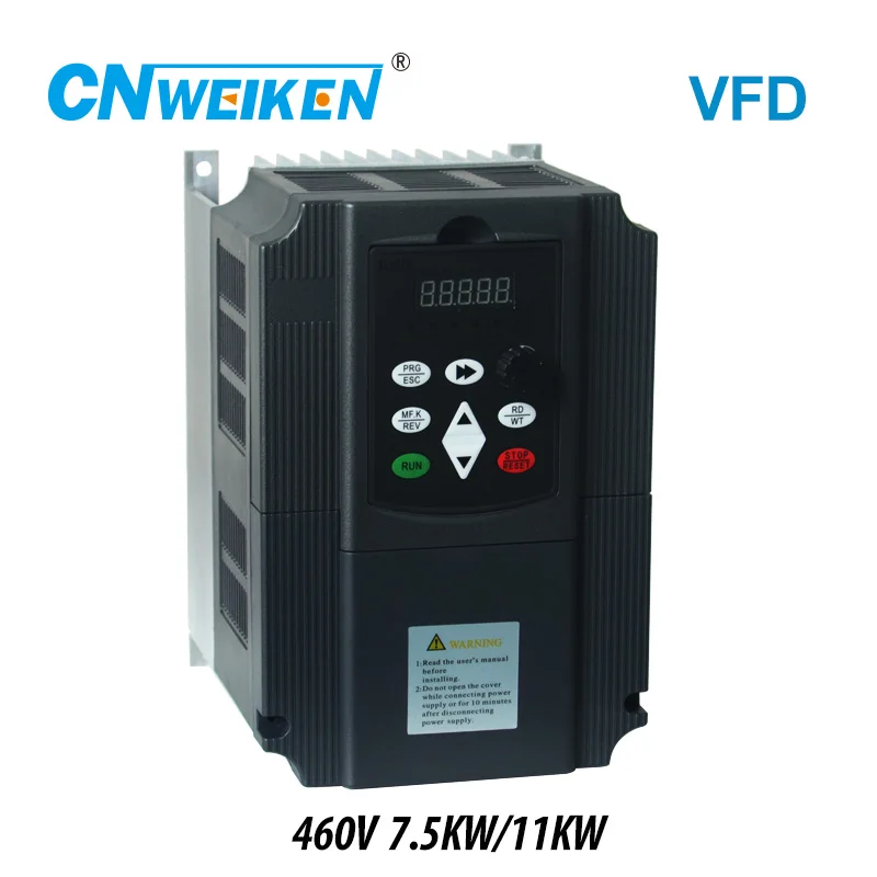 Frequency Converter For Motor 440V 7.5KW/11KW 3 Phase Input And Three Output 50hz/60hz AC Drive VFD Frequency Inverter