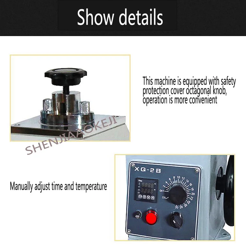 Machine à Mosaïque de 45mm, 600W, 220V/50Hz, avec Chronométrage et Température Constante, pour Spécimen Graphique, 1 Pièce