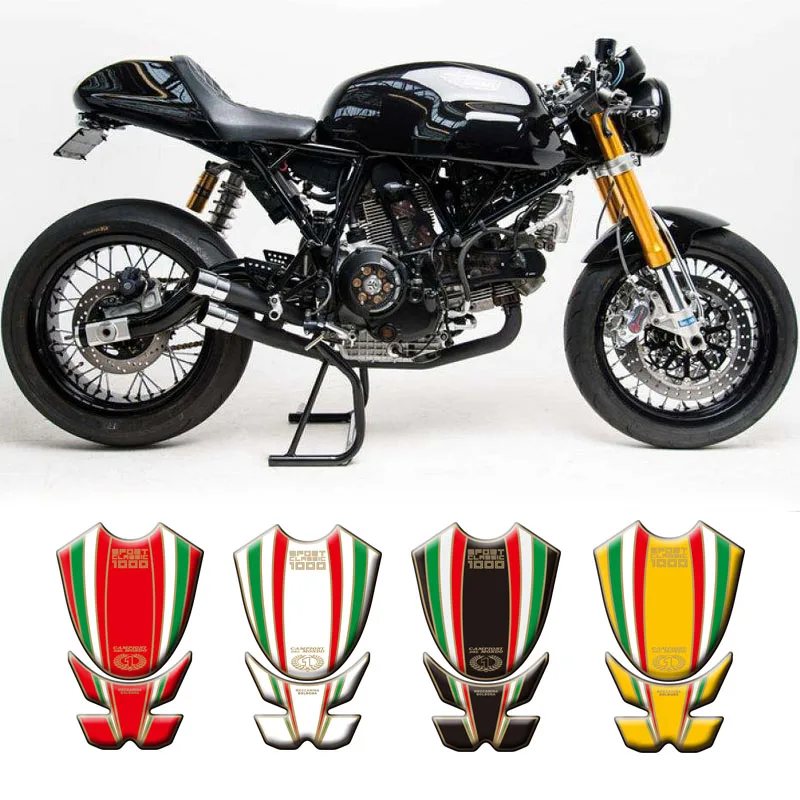 

Motorcycle 3D Fuel Tank Pad Protective Stickers Decals For Ducati Sport Classic 1000 2005-2009 Stickers