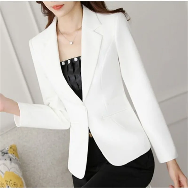 Blazer Women's Spring Autumn Overcoat 2025New Jackets Fashion Slim Suit Female Coat All-Match Thin Outerwear Ladies Tops