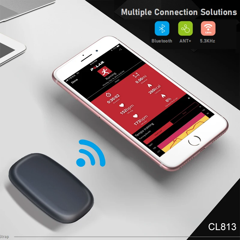 FITCENT 5.3Khz pulsometr pas piersiowy Bluetooth ANT + HR czujnik dla Peloton Garmin zegarek Polar Wahoo Fitness DDP joga