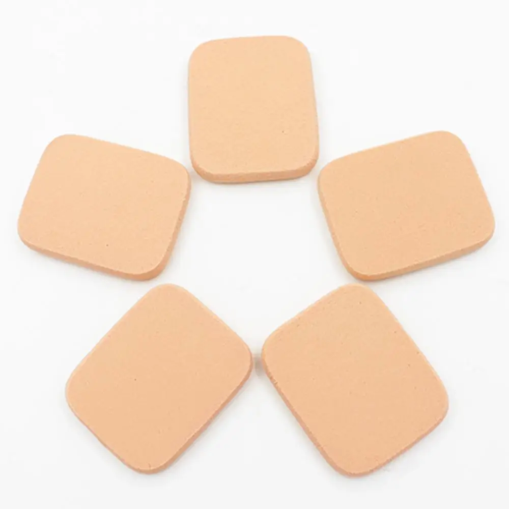 5Pcs/Set Powder Puff Sponge Square Round Shape Facial Soft Makeup Foundation Blender Face Sponge Smooth Powder Puff