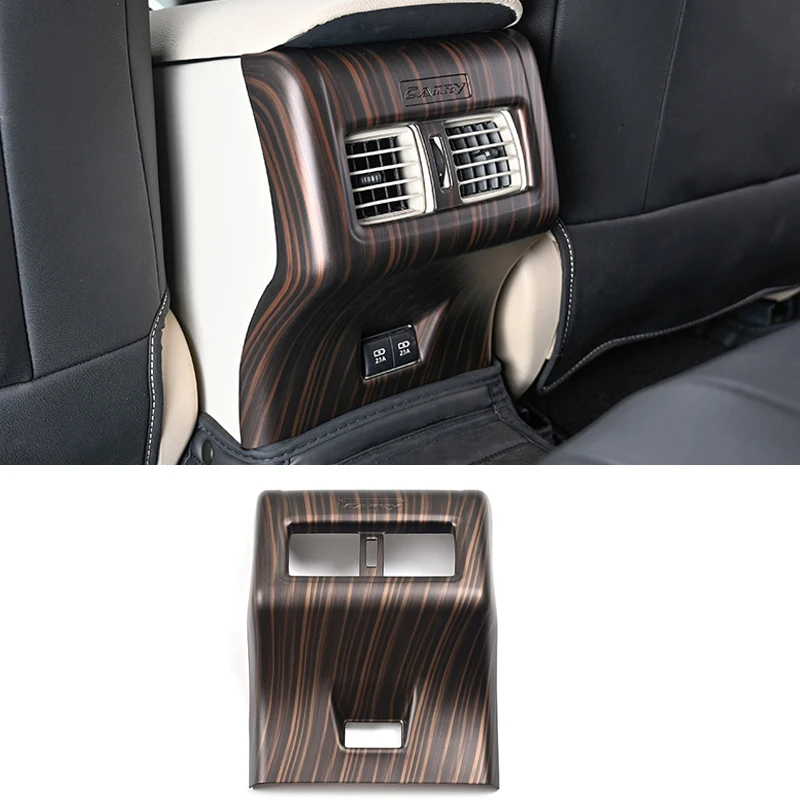 Car Interior Peach Wood Decoration Sticker Center Console Gear Shift Box Panel Cover Trim For TOYOTA CAMRY 2018-2020 Panel Frame