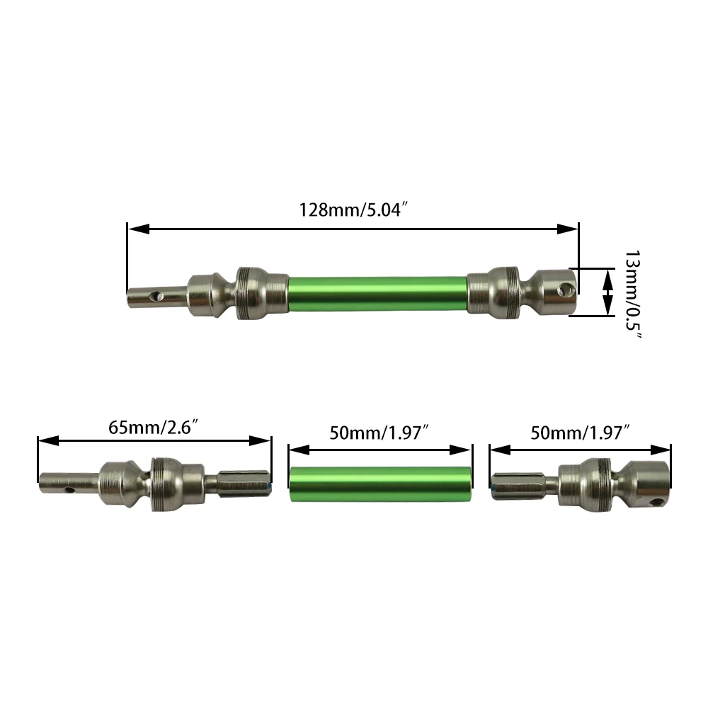 RCAWD 2pcs/set SLIDER FRONT/REAR DRIVE SHAFT SET for 1/10 ARRMA 3s BLX&MEGA Typhon buggy off-road cars upgrade parts