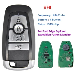 CN018109-F8 sostituzione 4 pezzi chiave a 4 pulsanti remota con Chip 434.2Mhz 49 per Ford Edge Explorer Expedition Fusion Mondeo