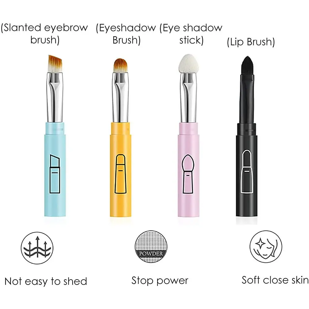 for Travel Home Detachable Sponge Eyeshaow Portable Shaving Brush Makeup Brushes Eyeshadow Brush Lip Brush