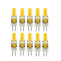 10pcs LED G4 COB 전구 AC DC 12V 220V 따뜻한/차가운 흰색 360 빔 각도 샹들리에 조명 교체 20W 40W 할로겐 램프