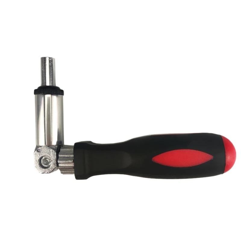 Ratchet Schroevendraaier 180 Graden T-Soort Opvouwbare Schroevendraaier Set 1/4 Hex Interface Lock Demonteren Schroevendraaier Onderhoud Gereedschap