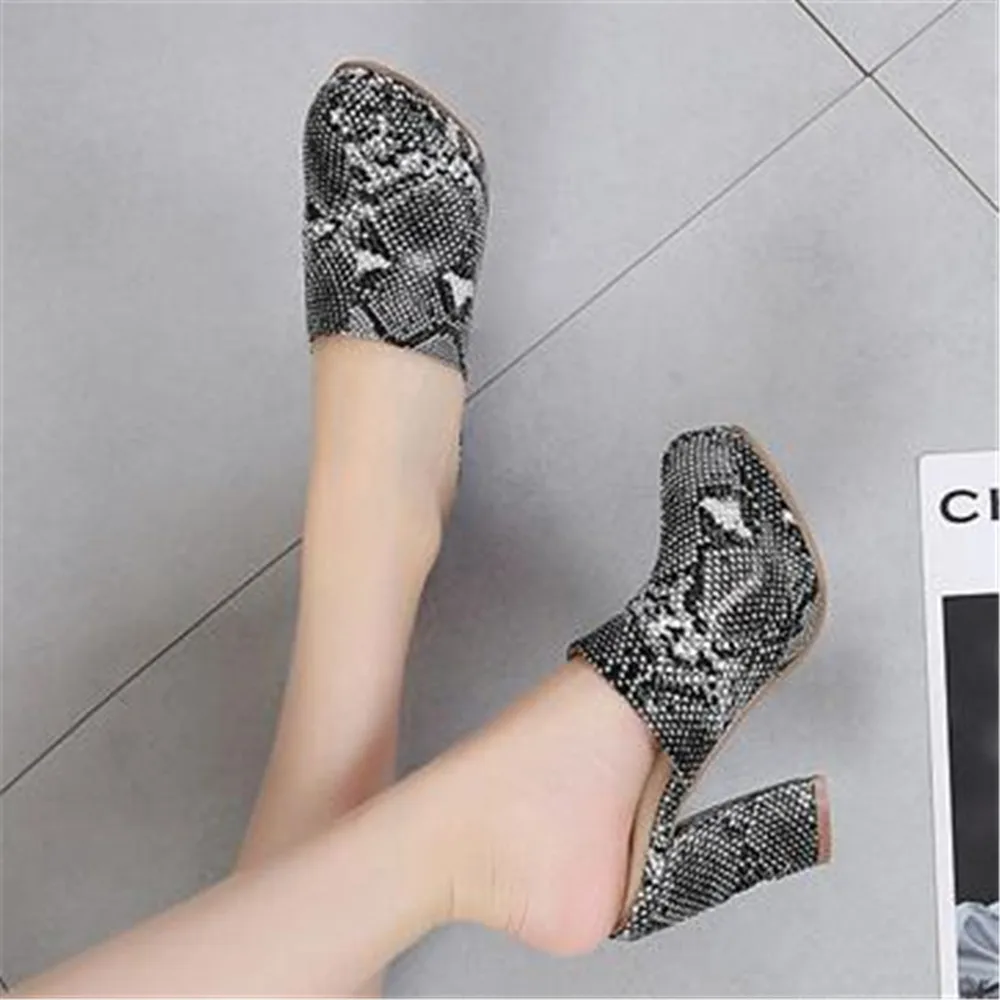 European American Style High-Heel Baotou Semi Slippers Women\'s 2024 New Waterproof Platform Shoes Ladies Wear Fashion Thick Heel