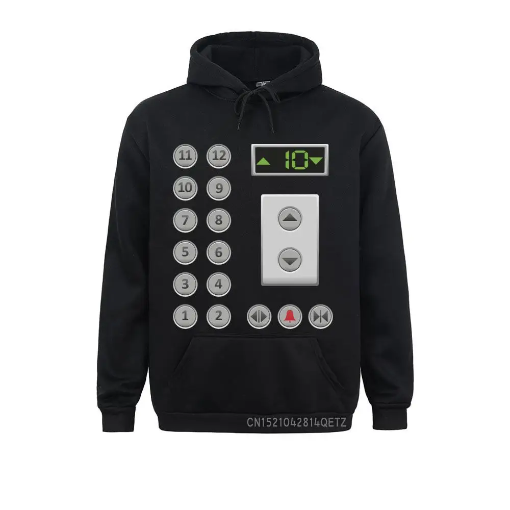 Hoodies Sportswears Elevator Buttons Funny Elevator Long Sleeve Chic Winter/Fall Long Sleeve Men's Sweatshirts Street Family