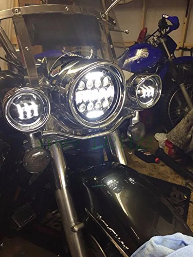 مصباح أمامي LED للدراجة الناري - مراجعة Universal Motorcycle Led Headlight Projector وسعره