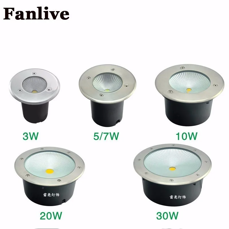 

5pcs/lot 50W COB underground floor recessed lamp foot lamp led underground lamps Buried ground12v 24v 85-265V buried lights