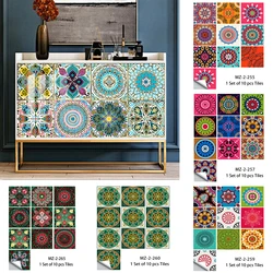 29 Styles 15/20/30cm Mandala Style Crystal Hard Film Tiles Sticker Kitchen Decoration Wallpaper Peel & Stick Wall Decals