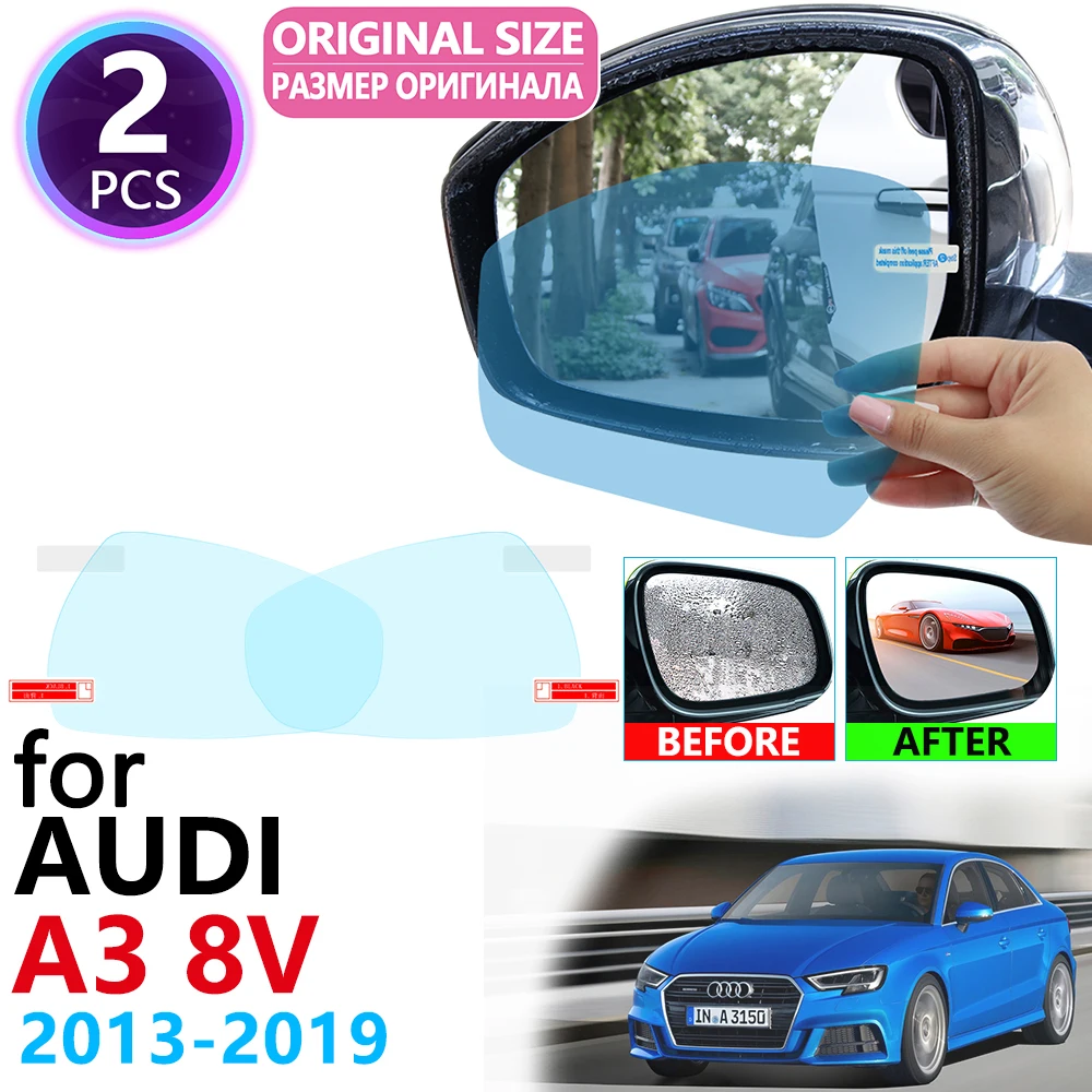 

Для Audi A3 8V 2013 ~ 2019 полное покрытие зеркало заднего вида противотуманные пленки непромокаемая противотуманная пленка аксессуары 2014 2015 2016 2017 2018