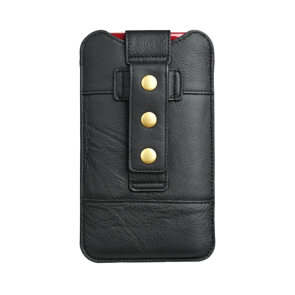 FULAIKATE-Genuine Leather Universal Phone Bag for Men, Waist Pouch, Mobile Holster, iPhone 15 Pro Max, Samsung, Huawei, Xiaomi