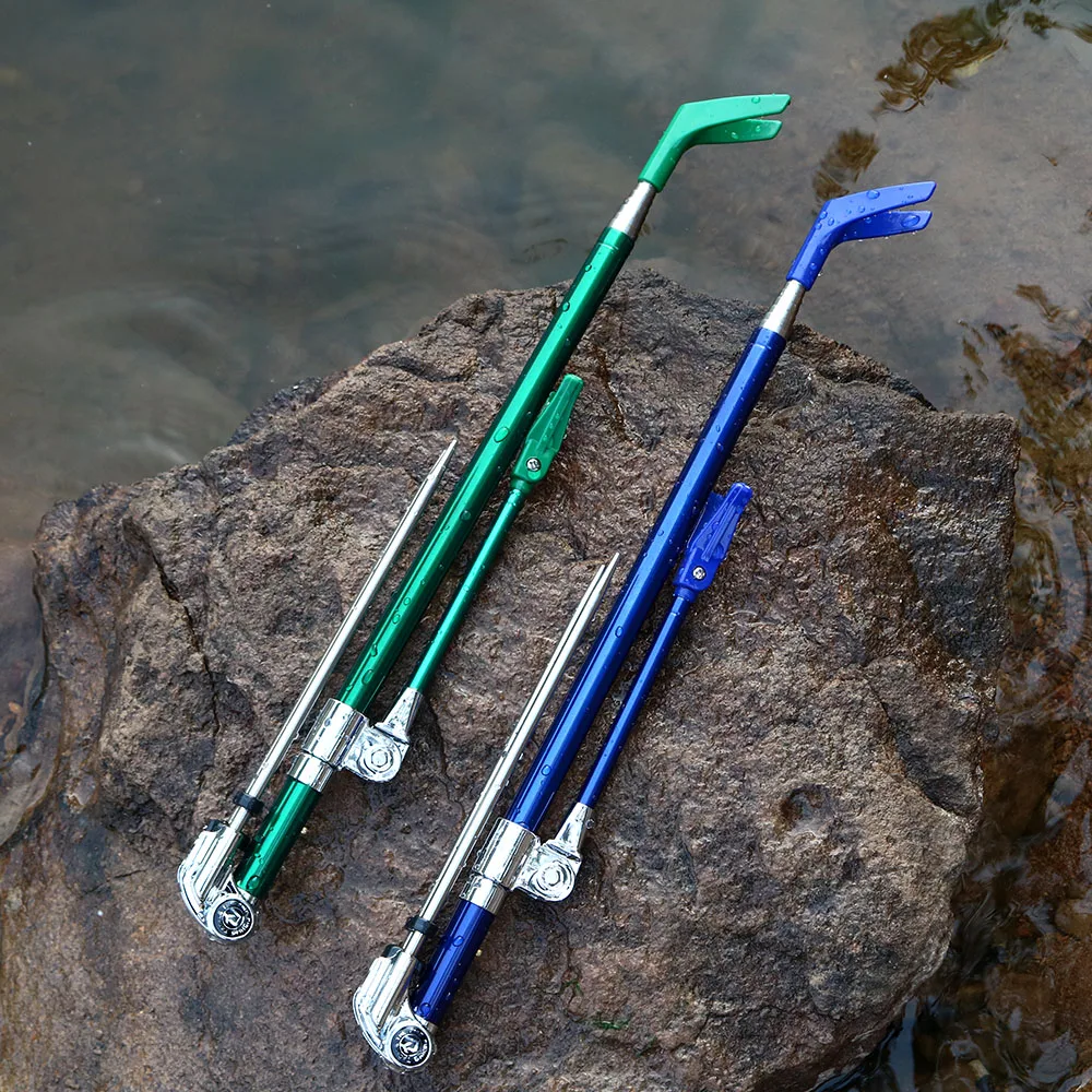 JOSBY 1.7M 2.1M 2.3M canna da pesca staffa portatile pieghevole a scomparsa 5 colore in acciaio inox Canna da pesca Holder telescopico