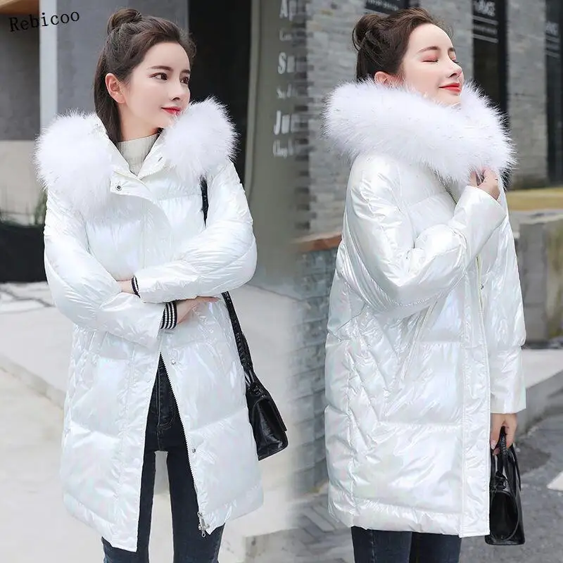 

winter down jacket for women duck down coat natural raccoon fur collar hooded high qulified outwear fashion streetwear