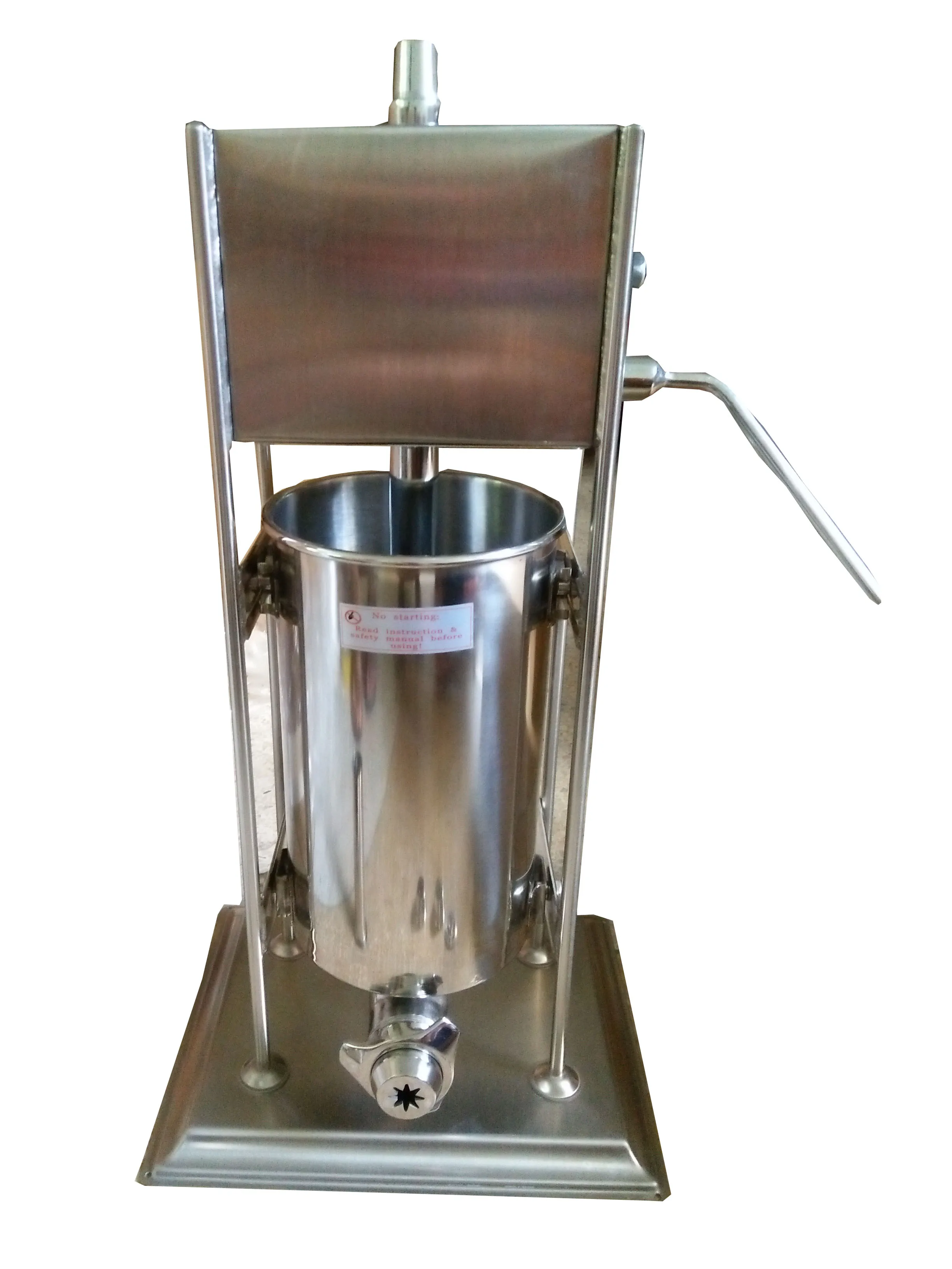 7l vertikale Edelstahl Churros Maschine 2 in 1 Typ vertikale Wurst Stuffer/Füller mit Kunststoff kolben