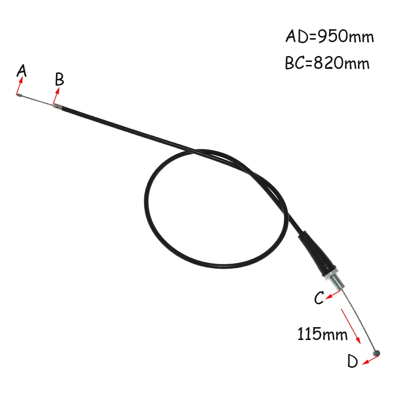 Motorcycle Gas Throttle Cable Wire Line For Pit Dirt Bike Motocross XR50 CRF50 CRF70 KLX 110 125 SSR TTR BBR