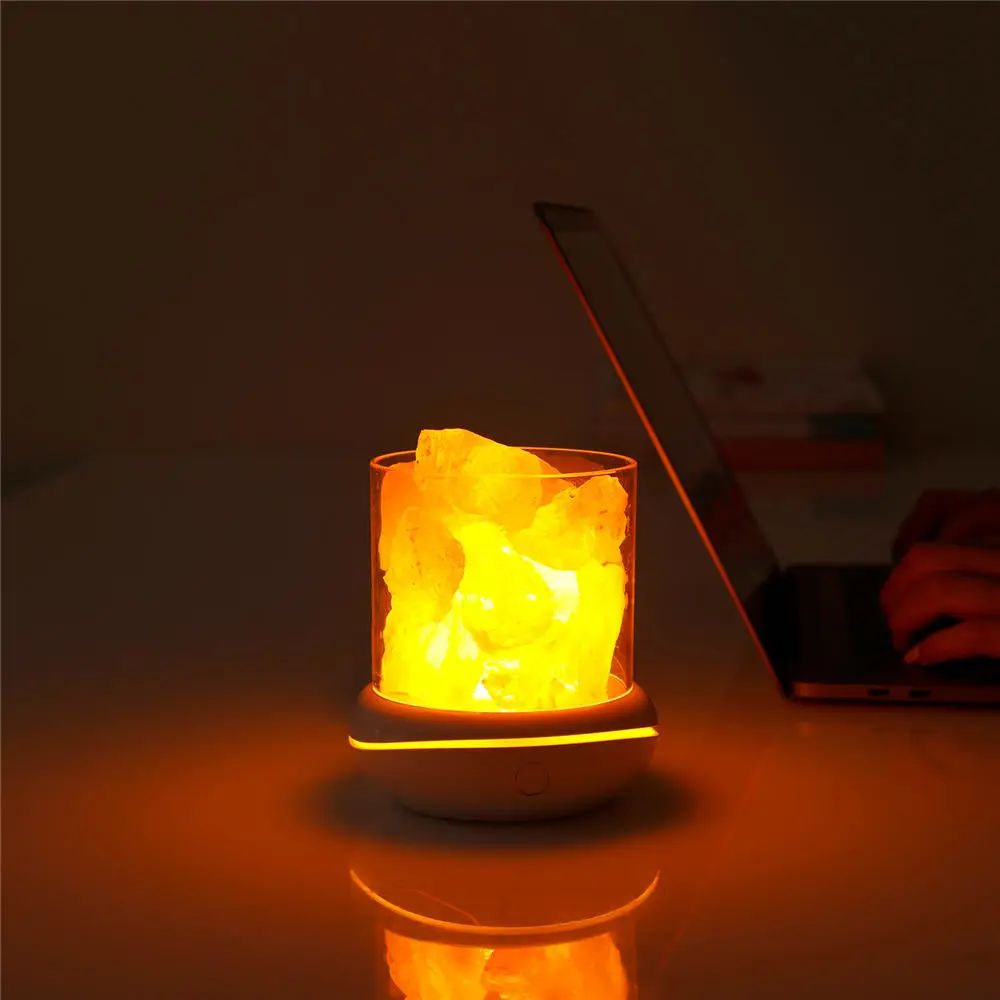 

Creativity Romantic Colorful USB Negative Ion Aromatherapy Himalayan Salt Crystal Rock Lamp LED Night Light For Bedroom