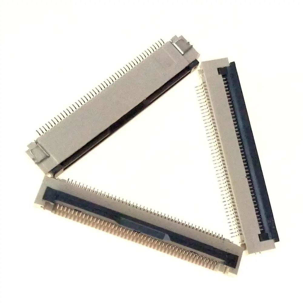 10Pcs Clamshell Lade Bodem Contact Type 30P 31 32 34 35 36P 38 40 42 44P 45 50 52P 54P 60P 68P 0.5Mm Ffc Fpc Socket