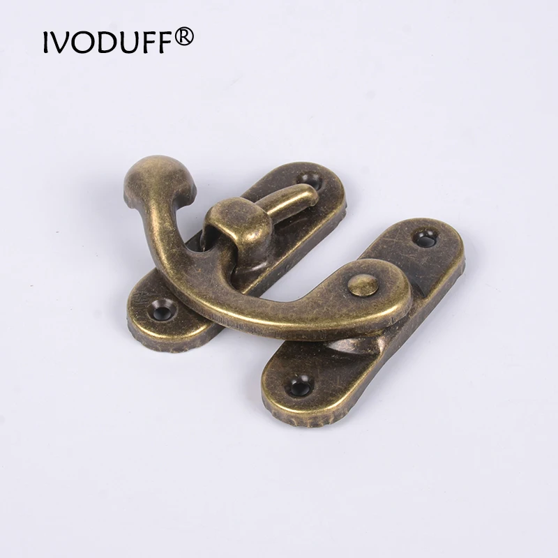 

Antique Bronze Hasp Latch Jewelry Wooden Box Lock Mini Cabinet Buckle Case Locks Decorative