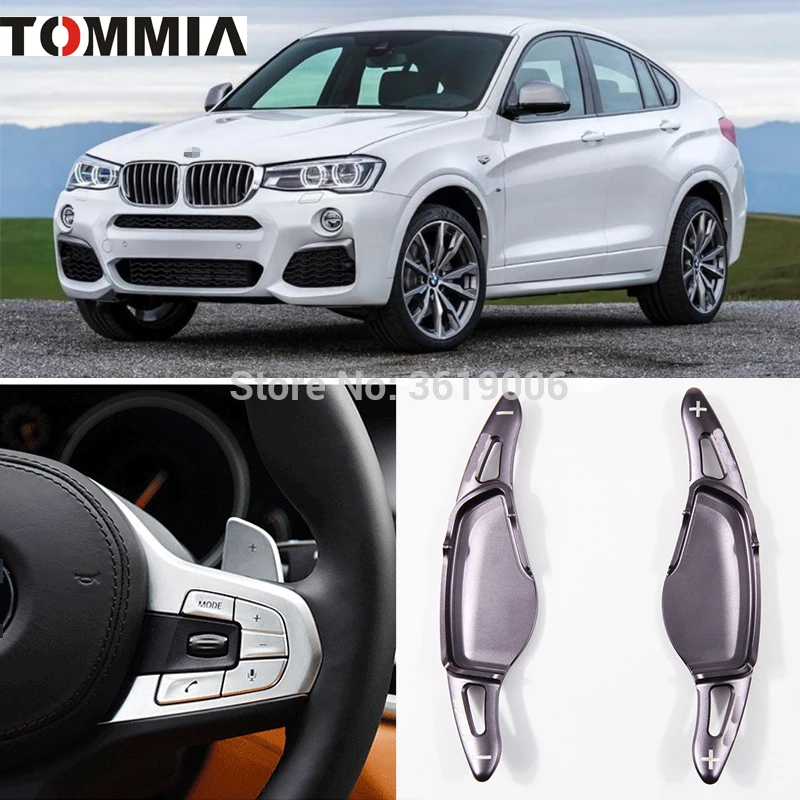 

2pcs Steering Wheel Aluminum Shift Paddle Shifter Extension For BMW X4 2018-2019 Car-styling