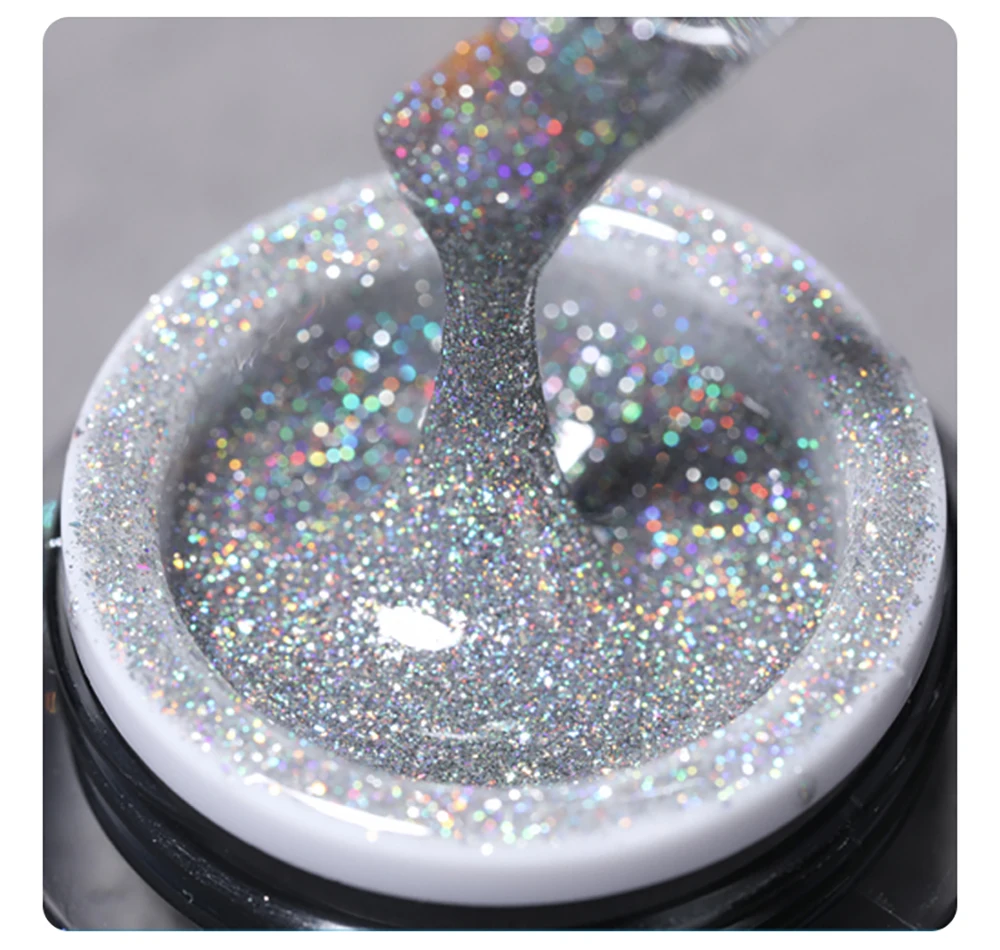 Vendeeni 6 Stück/Set Laser-Glitzer-Gel-Nagellack UV LED Soak-Off Gel-Lack Super-Flash-Gel-Lack Kann mit Jeder Grundfarbe Kombiniert Werden – Detail 10