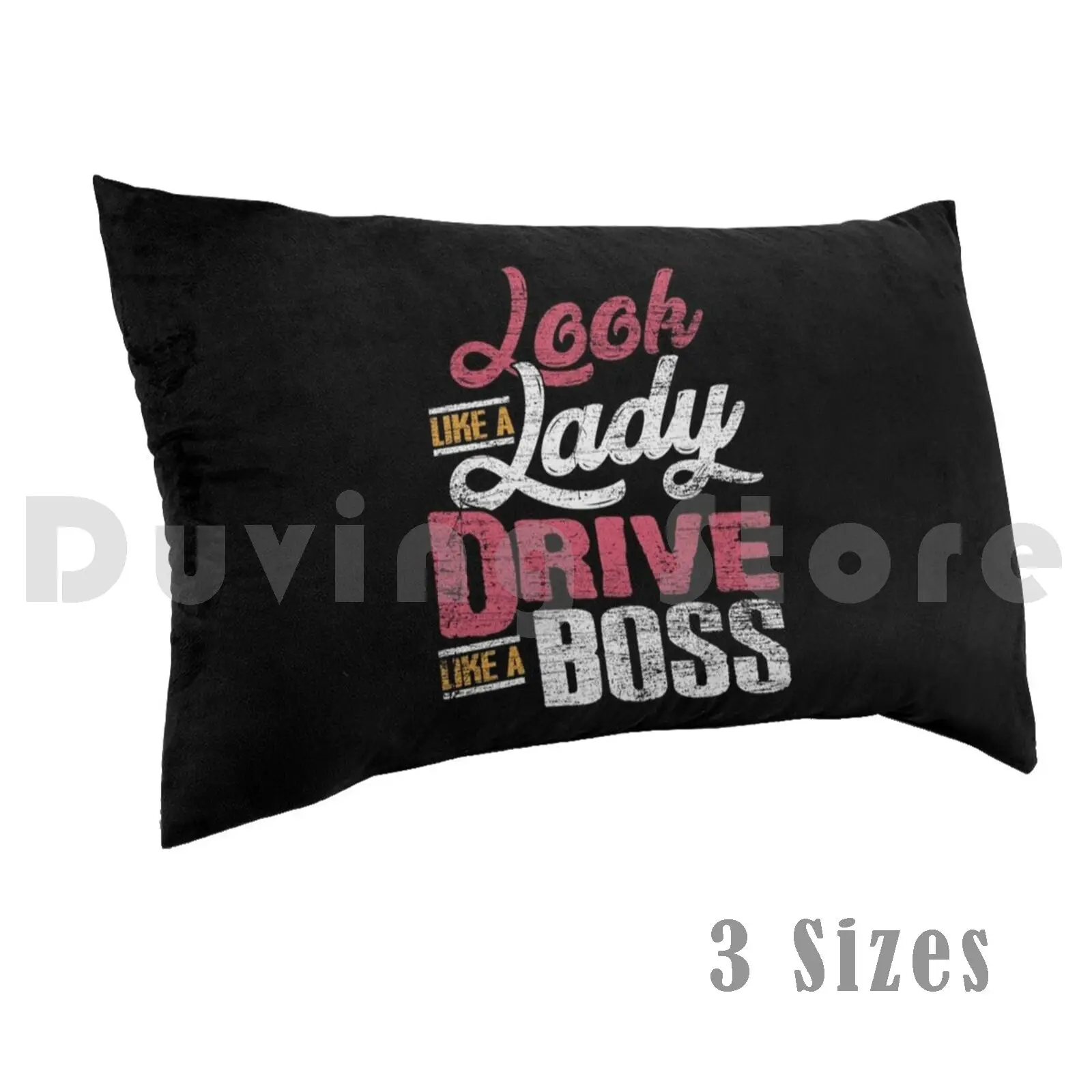 Caminhão e Senhora Impresso Pillow Case, Truck Driver Gift Idea, 50x75