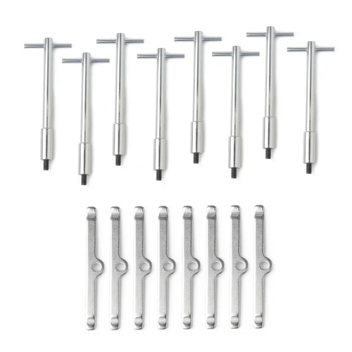 Para Chevy Chrome alto T-Bar válvula cubierta Hold Down Kit SBC 283 327 350 pernos pestañas
