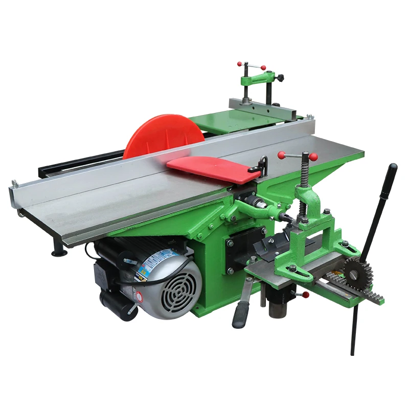 Desktop Multi-function Wooden Bar Machine Tool Mechanical Electric Planer Woodworking Planer Table Saw Optional Mobile Sliding