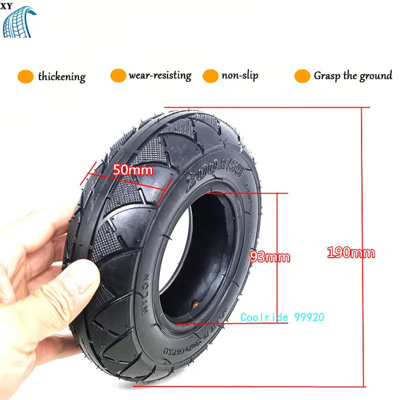 Thickened 200x50 Outer Tire 200 * 50 Inner Tube 8 Inch Electric Scooter Inner and Outer Tire Belt Punching Inflated Rear Wheel