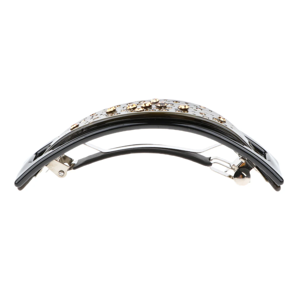 Moda duże Rhinestone Barrettes spinki do włosów kobiety dziewczyny szpilki do włosów automatyczne spinki do włosów kucyk Holder akcesoria do włosów