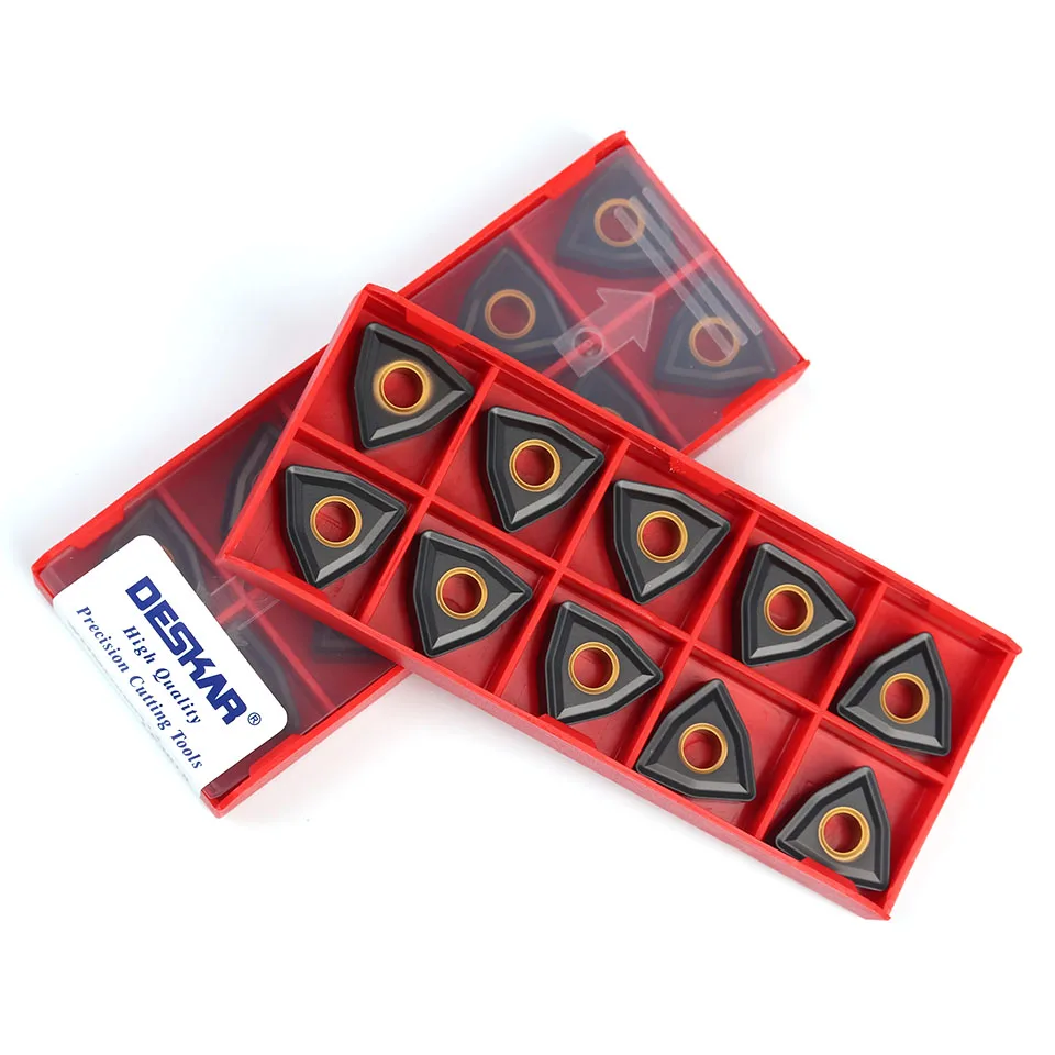 Imagem -02 - Deskar Wnmg080404 Wnmg080408 Wnmg080412 Lf3018 100 Original Genuíno Ferro Fundido Especial Torno Cnc Ferramenta de Torneamento Carboneto Lâmina