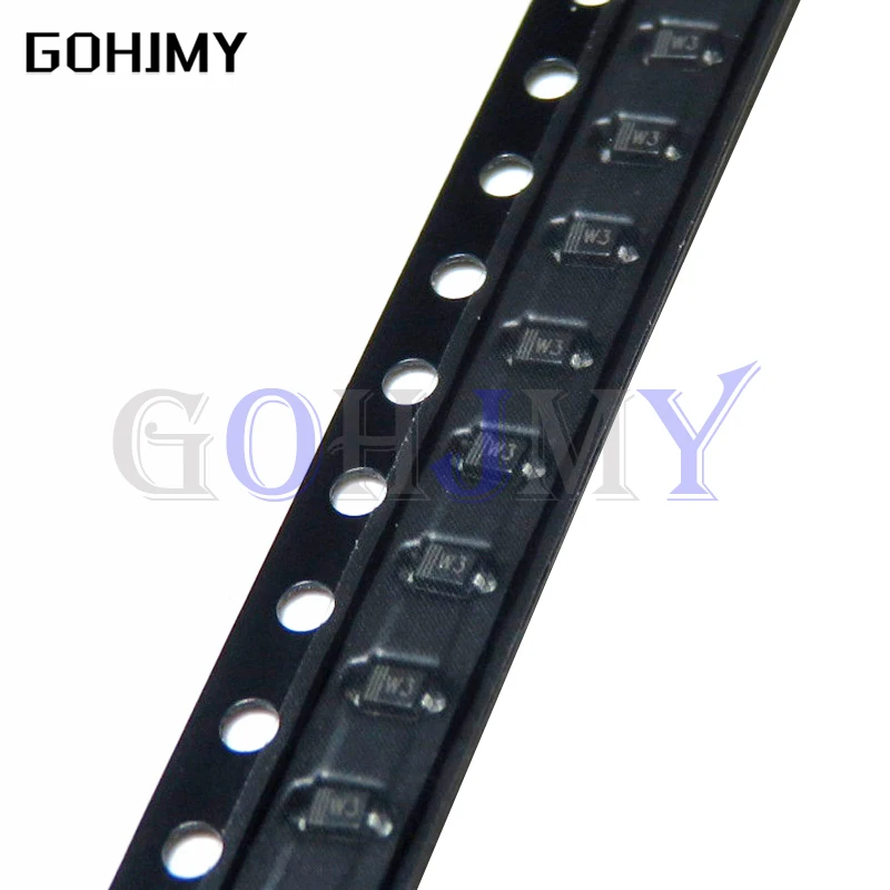 100PCS SMD Zener diode SOD-323 0805 0.25W SMD Diode BZT52C10V 3V 3V3 7V5 6V8 5V6 5V1 4V7 12V 10V 15V 16V 18V 20V 24V