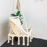 Children Hammock Chair Handmade Knitted Hanging Swing Chair For Indoor Outdoor Home Cotton Rope Todder Baby Swing Hammock