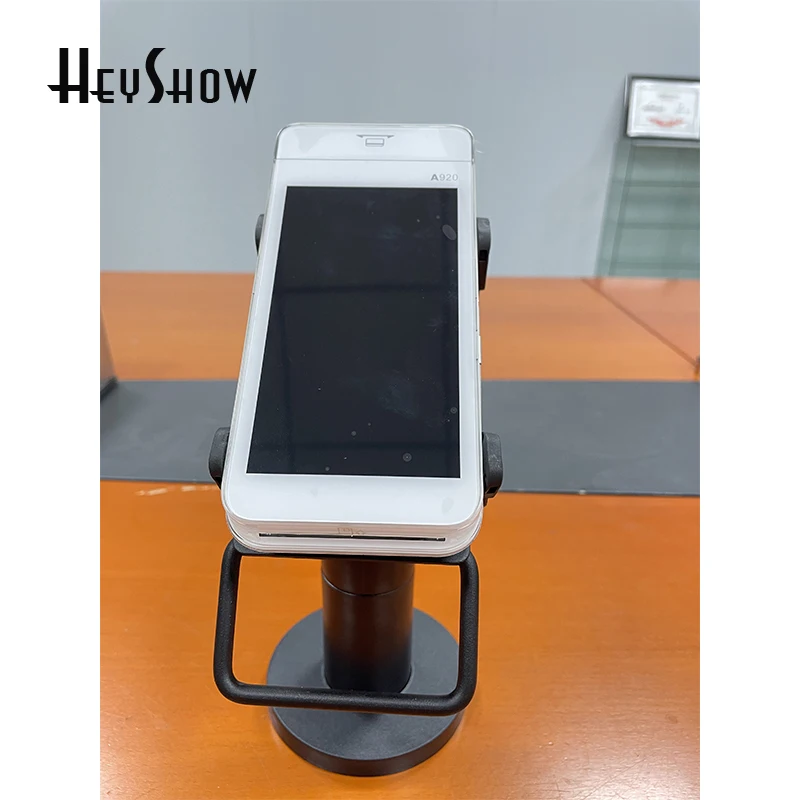 Universal POS Machine Holder, 360 Rotate, Cashier, Credit Card, Stand Base, Flexible Security, Bracket with Long Claw