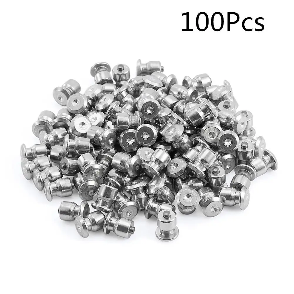 100pcs Aluminum Car Snow Tire Studs Tire Wear-resistant Anti-slip Nails Snow Spikes For Tire Winter Tire Studs Car Accessories