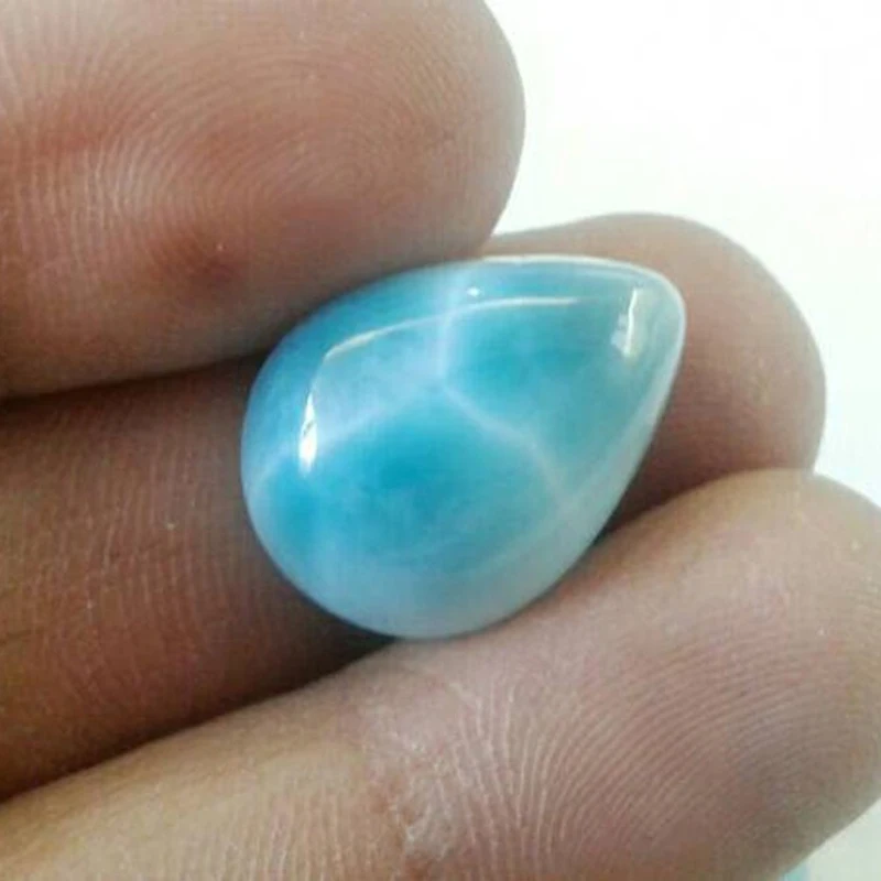 

AAA Quality Natural Larimar Pear Cabochon 5X7 MM Loose Gemstone Free Shaping